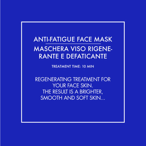 Regenerating treatment for your face skin. The result is a brighter, smooth and soft skin. The warm cloths applied during the treatment will stimulate the absorption of the product and will induce relaxation.