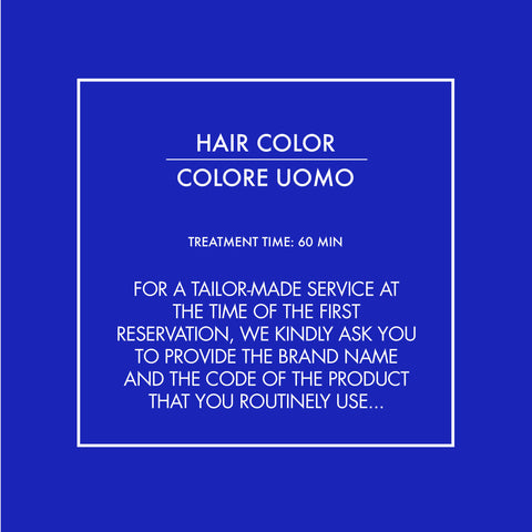 For a tailor-made service at the time of the first reservation, we kindly ask you to provide the brand name and the code of the product that you routinely use.