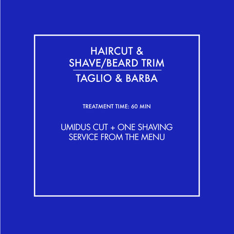 pisterzi umidus cut + one shaving service from the menu